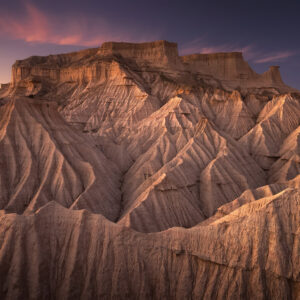 Sunset above the Bardenas Reales